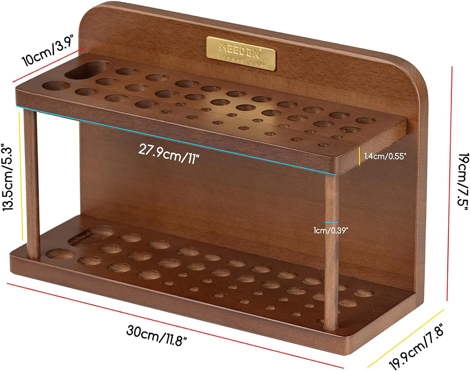 MEEDEN Pro Wooden Paint Brush Holder Organizer-BJ-02 - Image 7